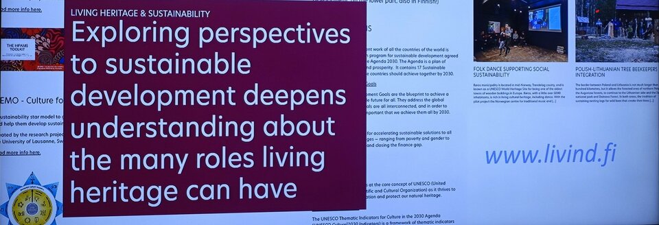 slide: living heritage and sustainability